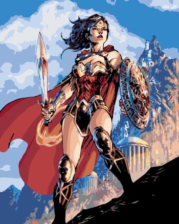 Zuty Maľovanie podľa čísel Wonder Woman Meč a štít