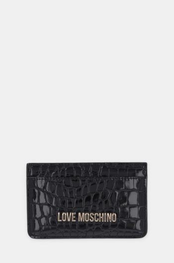 Pouzdro na karty Love Moschino černá barva, JC5640PP0L