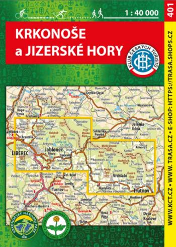 KČT 401 Krkonoše a Jizerské hory 1:40 000