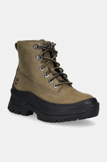 Kožené boty Timberland Roxie Lane dámské, zelená barva, na platformě, lehce zateplené, TB0A295JEO81