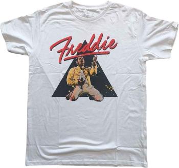 Freddie Mercury Tričko Triangle Unisex White M