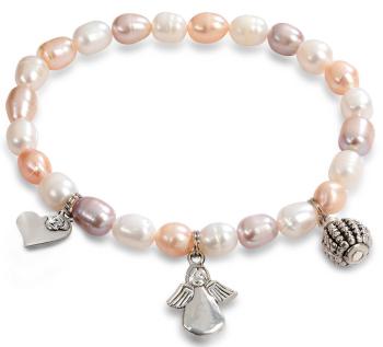 JwL Luxury Pearls Jemný náramek z pravých perel s ozdobami JL0295