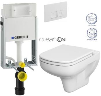 Geberit KOMBIFIX Basic tlačítko DELTA 50 Bílé WC CERSANIT COLOUR + SEDÁTKO 110.100.00.1 50BI CN1