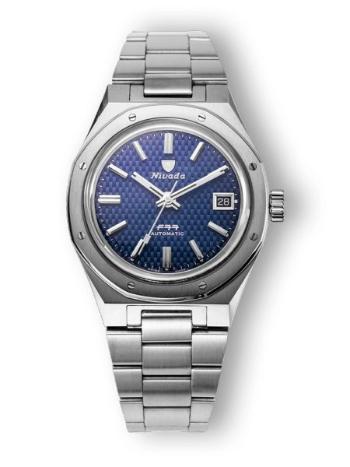 Nivada Grenchen F77 Blue Date 69001A77