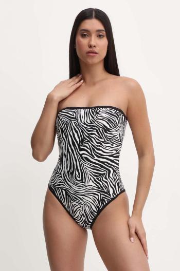 Jednodílné plavky MICHAEL Michael Kors BANDEAU ONE PIECE černá barva, mírně vyztužený košík, MM24004