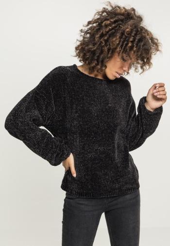 Urban Classics Ladies Oversize Chenille Sweater black - XS