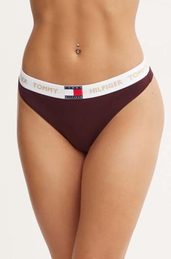 Tanga Tommy Hilfiger vínová barva, UW0UW05655