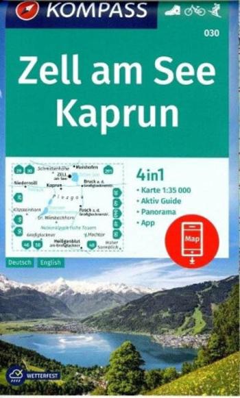 Zell am See, Kaprun 1:35 000 / turistická mapa KOMPASS 030