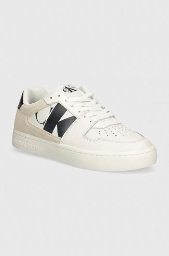 Kožené sneakers boty Calvin Klein Jeans CLASSIC CUPSOLE LOW NBS bílá barva, YW0YW01520