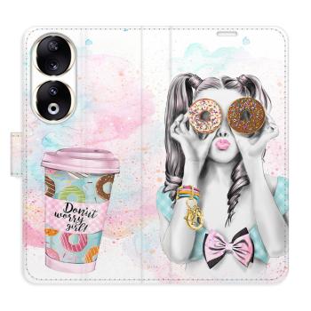 Flipové pouzdro iSaprio - Donut Worry Girl - Honor 90 5G