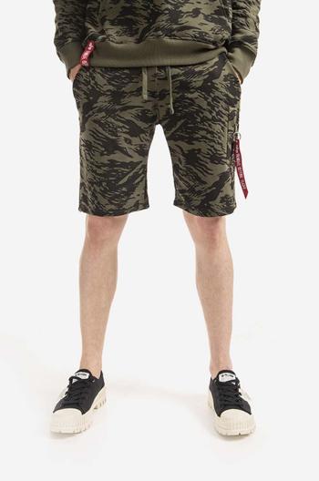 Kraťasy Alpha Industries X-Fit Cargo Short Camo pánské, zelená barva, 166301C.634-green