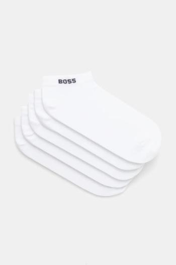 Ponožky BOSS 5-pack pánské, bílá barva, 50493197