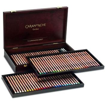 CARAN D'ACHE Luminance 6901 76 barev + příslušenství v dřevěném boxu (6901.476)