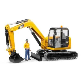 BRUDER MINI EXCAVATOR WITH DRIVER Model minibagru, žlutá, velikost