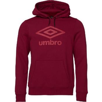 Umbro LARGE LOGO HOODIE ESSENTIALS Pánská mikina, vínová, velikost