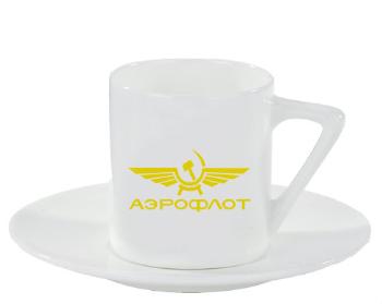 Espresso hrnek s podšálkem 100ml Aeroflot
