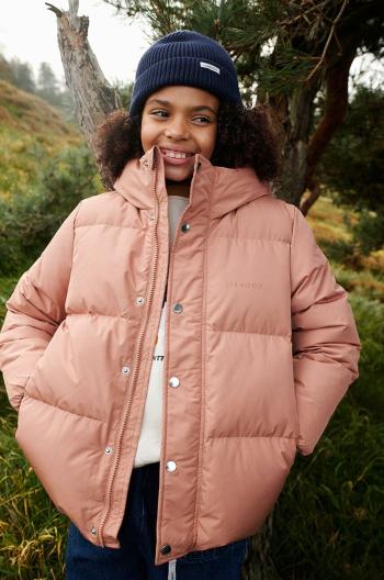 Dětská péřová bunda Liewood Palle Puffer Down Jacket oranžová barva, LW14315