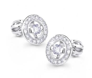 Cutie Jewellery Okouzlující náušnice ze zlata s třpytivými zirkony Z6413-1988-30-10-X-2