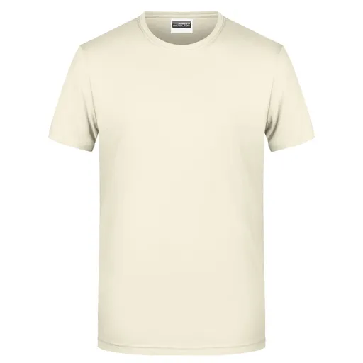 James & Nicholson (Daiber) Klasické pánské tričko z biobavlny 8008 - Vanilková | XL