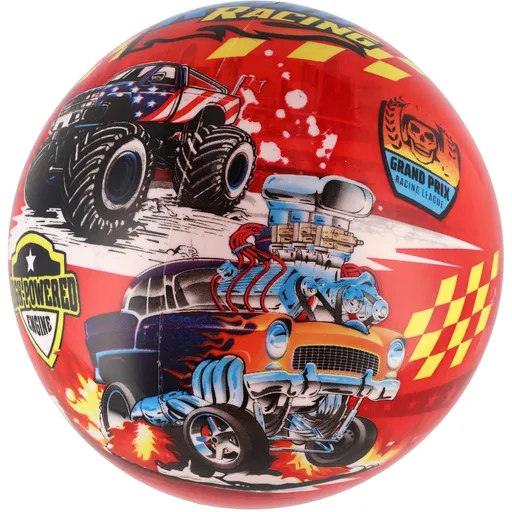 Míč Super cars monster truck nafouknutý 23 cm v síťce