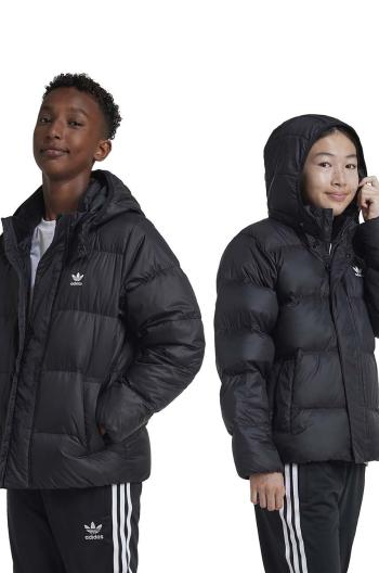 Dětská péřová bunda adidas Originals DOWNACKET ELO černá barva, IY7498