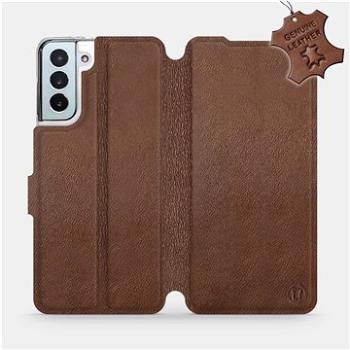 Flip pouzdro na mobil Samsung Galaxy S21 Plus 5G - Hnědé - kožené -  Brown Leather (5903516618743)