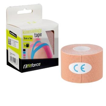 Fitforce KINETAPE Kinesiologický tejp, béžová, velikost