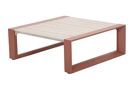 Hliníkový stolek 97x97 cm MADRID (mahagon)