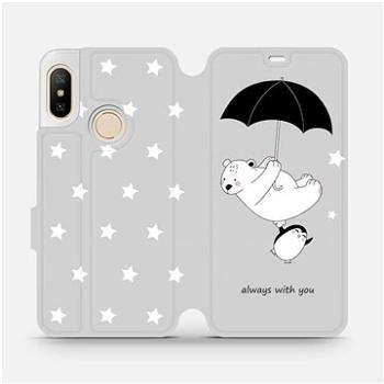 Flipové pouzdro na mobil Xiaomi Mi A2 Lite - MH08P Méďa a tučňák - always with you (5903226749409)