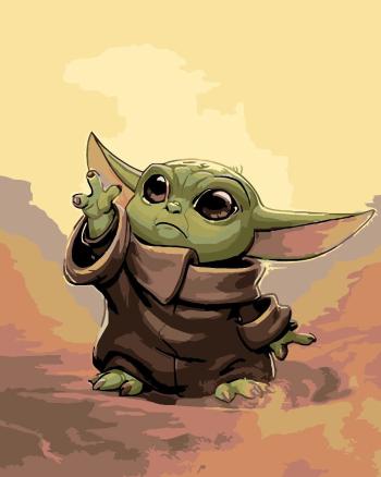 Zuty Malování podle čísel Baby Yoda