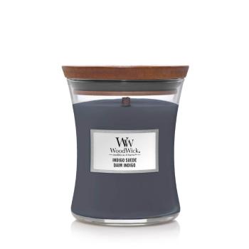 WoodWick Vonná svíčka váza střední Indigo Suede 275 g