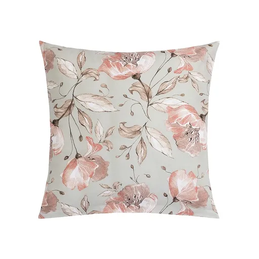 Bellatex Polštářek Adéla Lilie losos, šedá, 40 x 40 cm