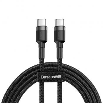 Baseus Cafule kábel USB-C / USB-C PD2.0 QC3.0 3A 2m, čierny/sivý (CATKLF-HG1)