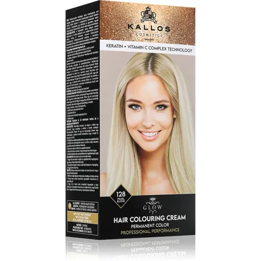 Kallos Glow Lasting Cream Colour permanentní barva na vlasy odstín Pearl Blond 60 ml