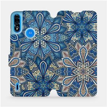 Flipové pouzdro na mobil Motorola Moto E7 Power - V108P Modré mandala květy (5903516685189)