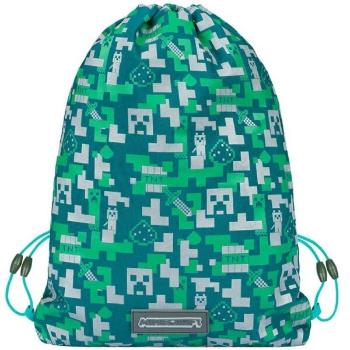 BAAGL MINECRAFT SILVER CREEPER Gymsack, tmavě zelená, velikost