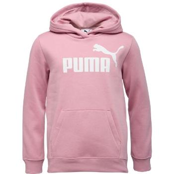Puma ESSENTIALS NO.1 LOGO HOODIE FL G Lány pulóver, rózsaszín, méret