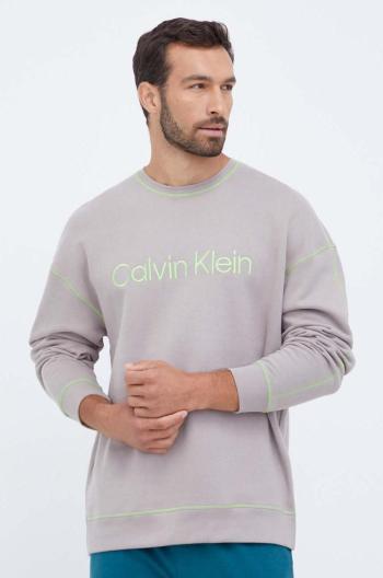 Bavlněná mikina Calvin Klein Underwear šedá barva, s potiskem