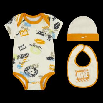 Nike wild air hat, bodysuit &  bib 3-piece set 6-12m