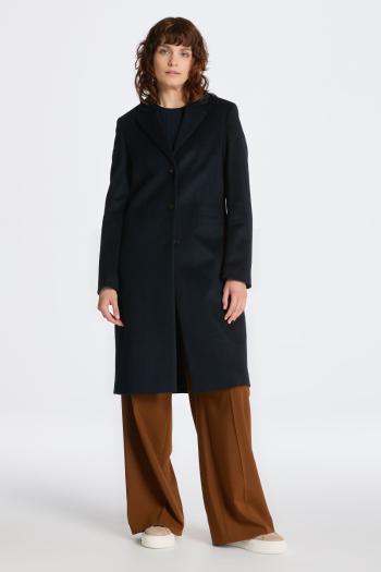 KABÁT GANT WOOL BLEND TAILORED COAT EVENING BLUE