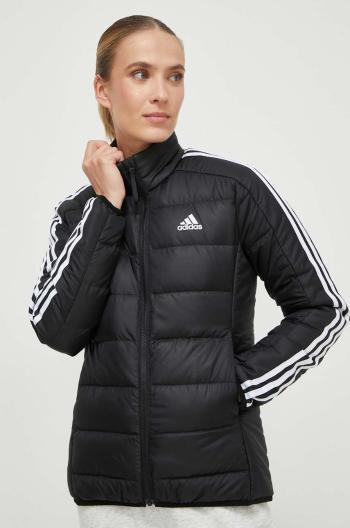 Péřová bunda adidas dámská, černá barva, přechodná