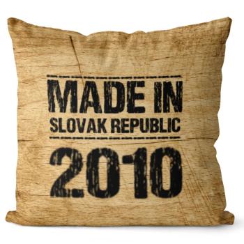 Vankúš Made In + rok (Veľkosť: 40 x 40 cm, rok: 2010)