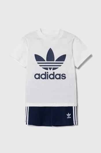 Dětská bavlněná souprava adidas Originals bílá barva