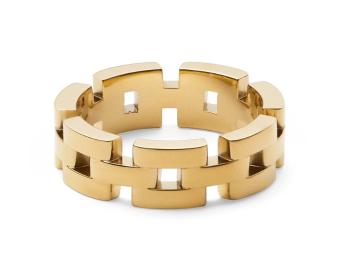 Daniel Wellington Stylový pozlacený prsten 3-Link DW0040099 62 mm