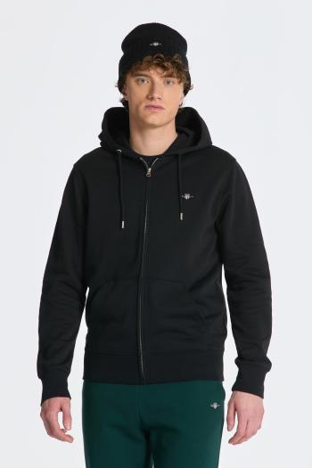 MIKINA GANT REG SHIELD FULL ZIP HOODIE BLACK