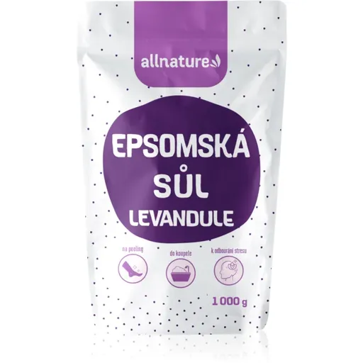 Allnature Epsomská sůl Levandule sůl do koupele 1000 g