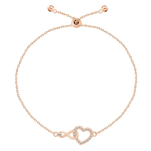 Brilio Silver Posuvný pozlacený náramek Nekonečná láska BRC252R