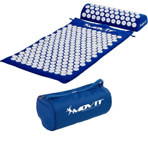 40598 MOVIT Akupresurní podložka s polštářem, 75 x 44 cm, modrá
