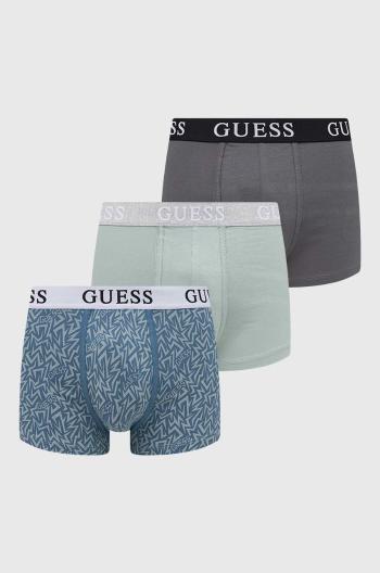 Boxerky Guess 3-pack pánské, zelená barva