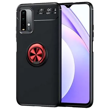 TopQ Xiaomi Redmi 9T silikon černý s červeným prstenem 65542 (Sun-65542)